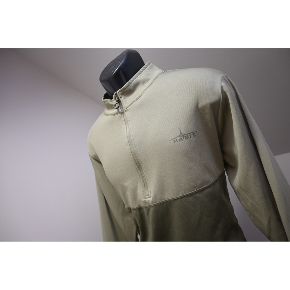 Habit Quarter Zip Performance Fishing Jacket Light‎ Weight Mens Large Green